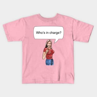 Women Pointing (In Red) Kids T-Shirt